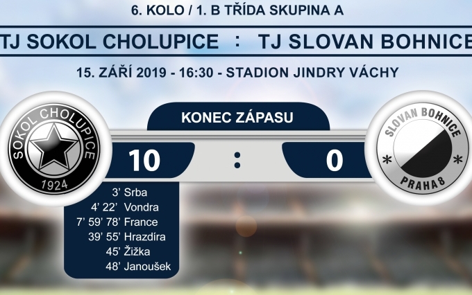 Sokol Cholupice - Slovan Bohnice 10:0